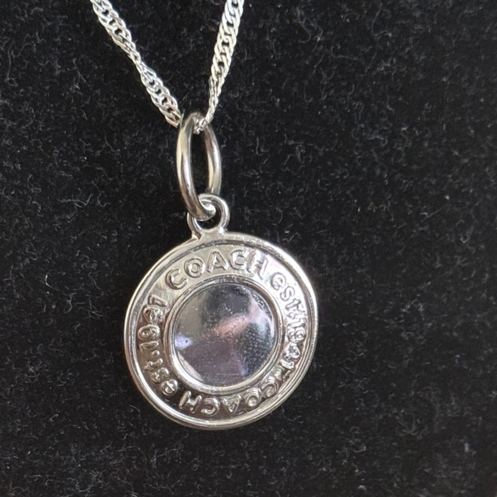 Coach charm Silver Chain Necklace final price - Picture 2 of 4